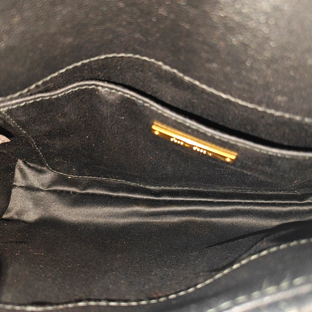 Quilted Lambskin Shoulder Bag Black