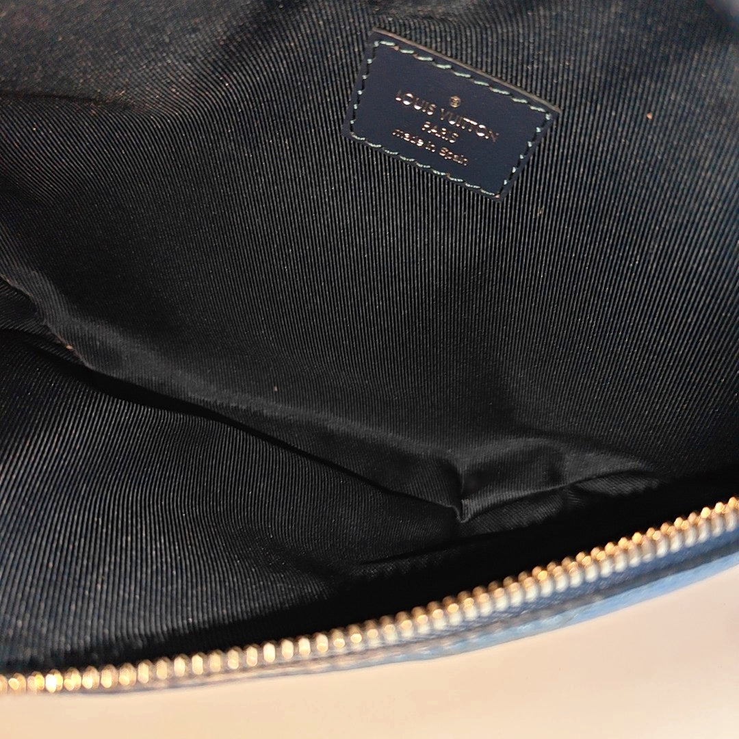 DISCOVERY PM Monogram Coated Canvas Blue