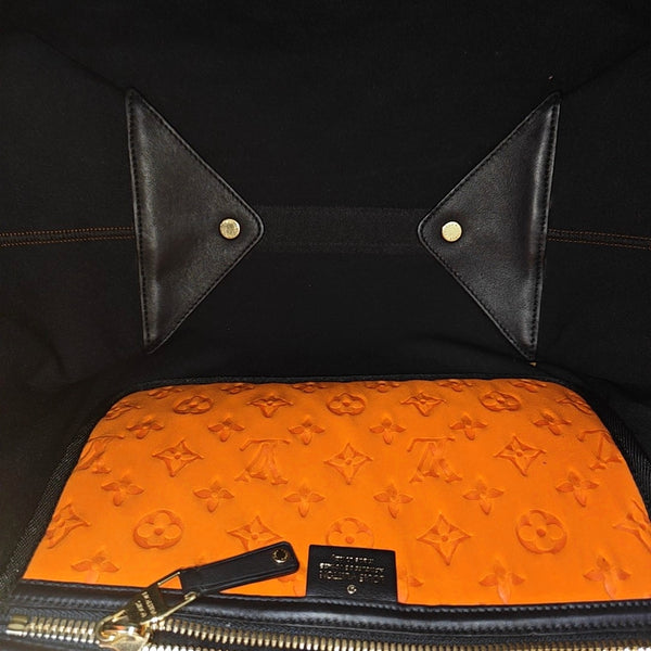 Monogram Fabric Tote Bag Orange