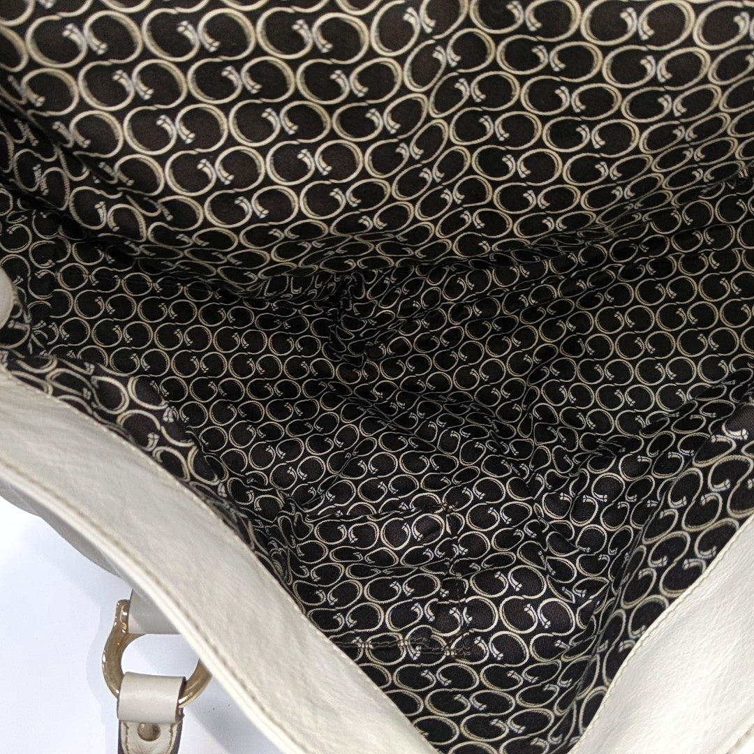 Calfskin Top Handle Bag White