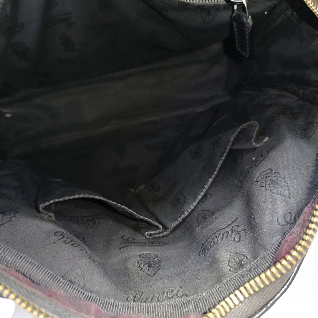 GG Imprime Messenger Monogram Coated Canvas Black