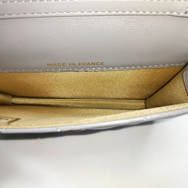 Authenticated pre-owned  WOC Quilted Lambskin Gray - Shoulder Bag at Looply