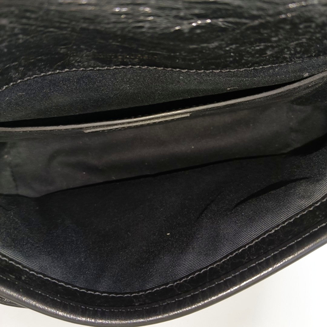 NIKI Small Chevron Calfskin Black