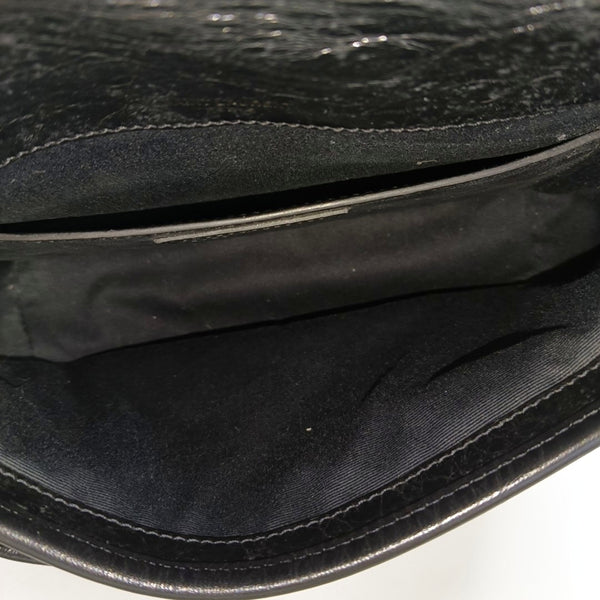 NIKI Small Chevron Calfskin Black
