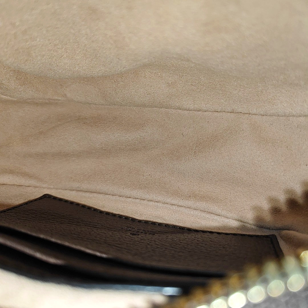 Ophidia Mini Monogram Coated Canvas Beige