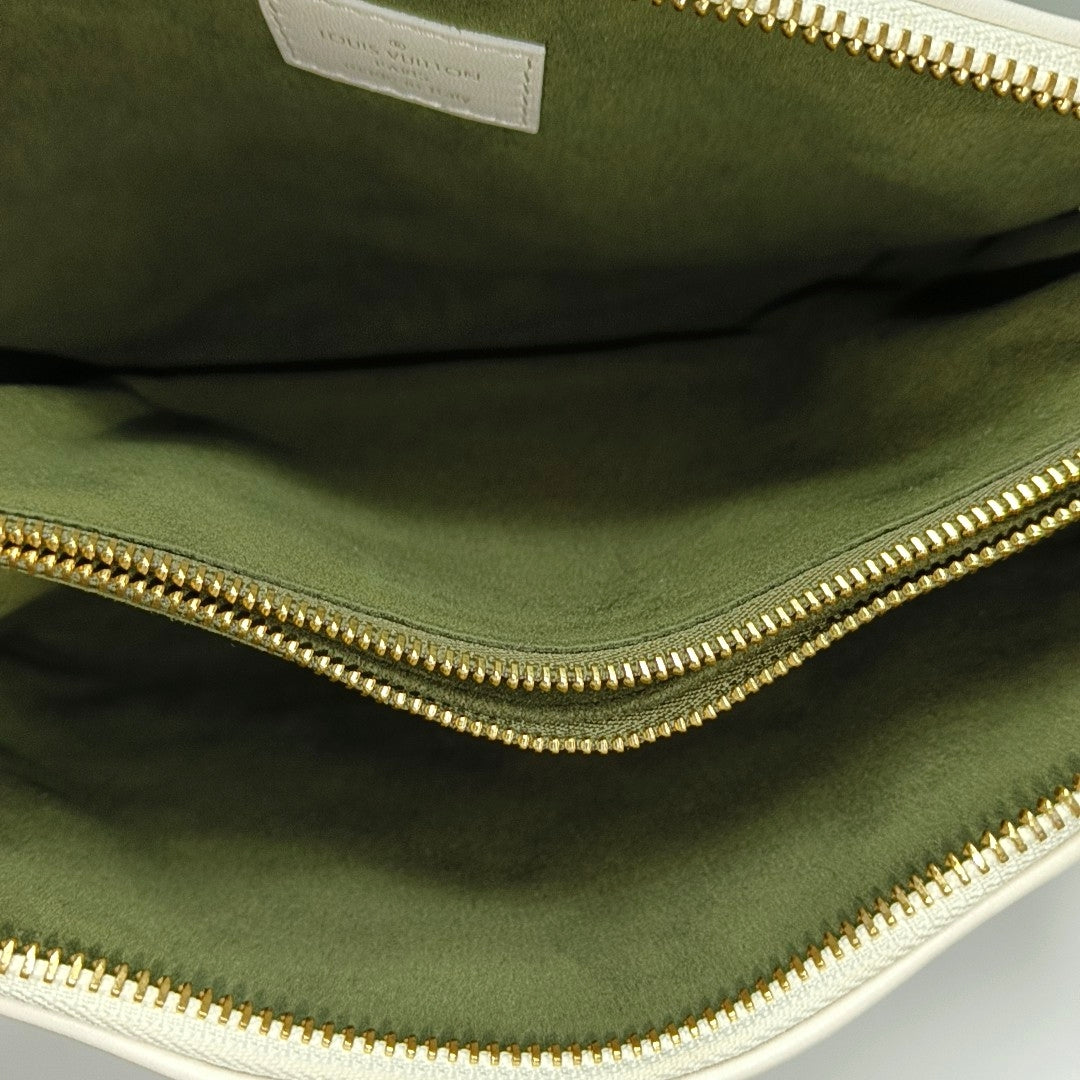 COUSSIN PM Monogram Calfskin White