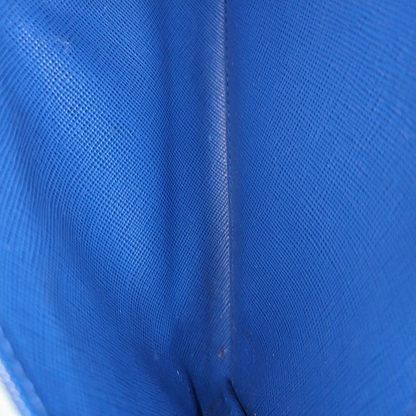 Envelope Wallet Saffiano Calfskin Blue