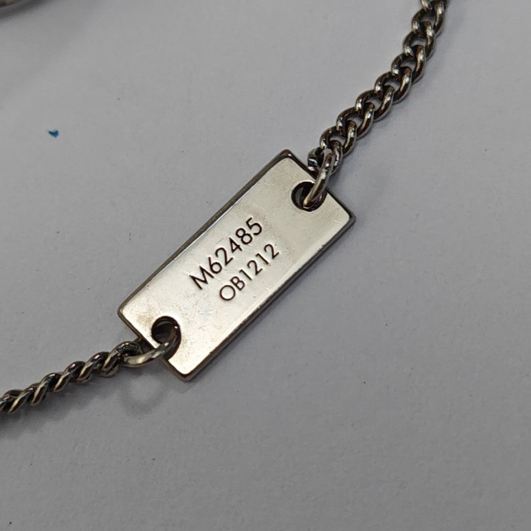 Monogram Metal Silver Necklace