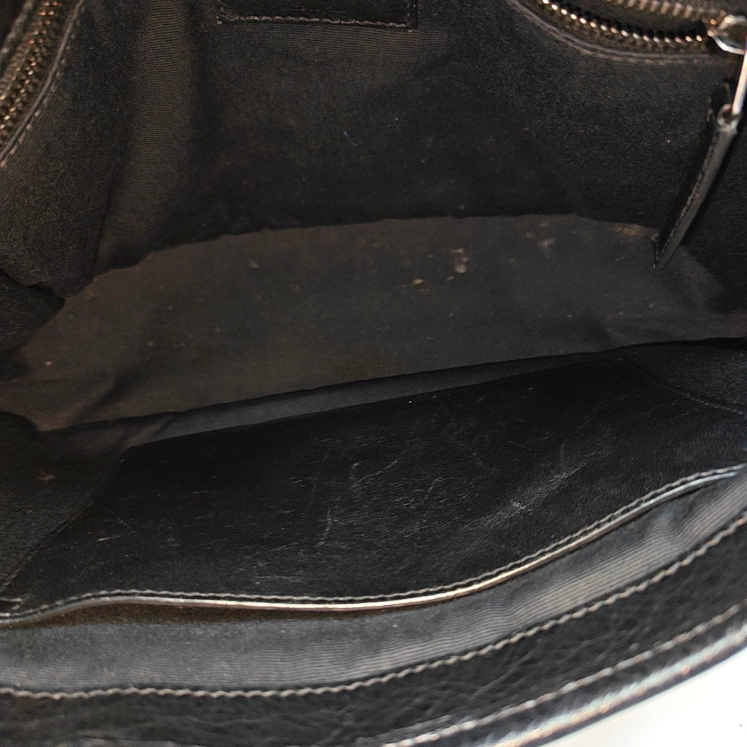 NIKI Medium Chevron Calfskin Black
