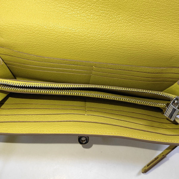 Kelly 19 Chèvre Mysore Yellow Wallet