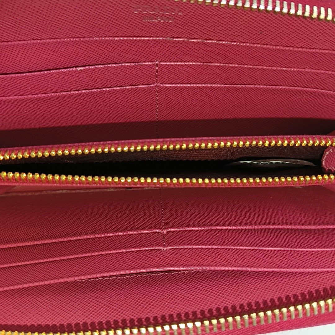 Zippy Wallet Saffiano Calfskin Red Wallet