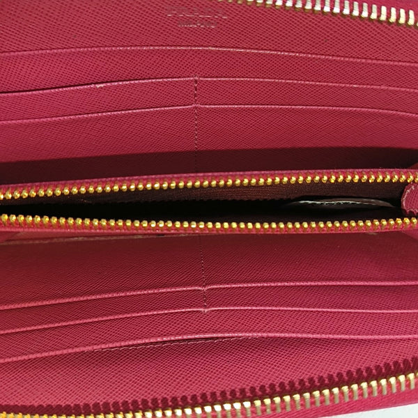 Zippy Wallet Saffiano Calfskin Red Wallet