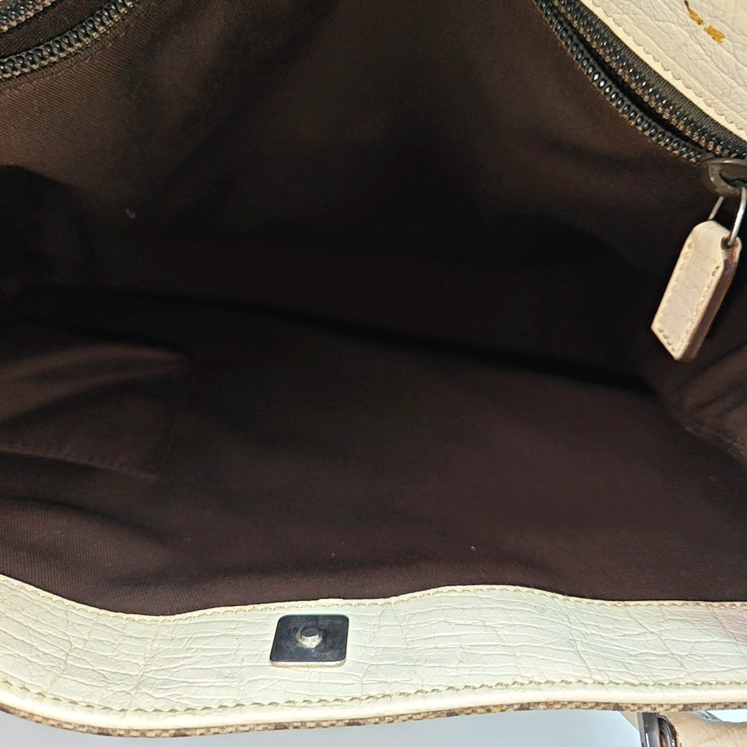 Monogram Coated Canvas Tote Bag Beige