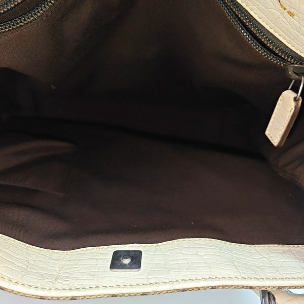 Monogram Coated Canvas Tote Bag Beige