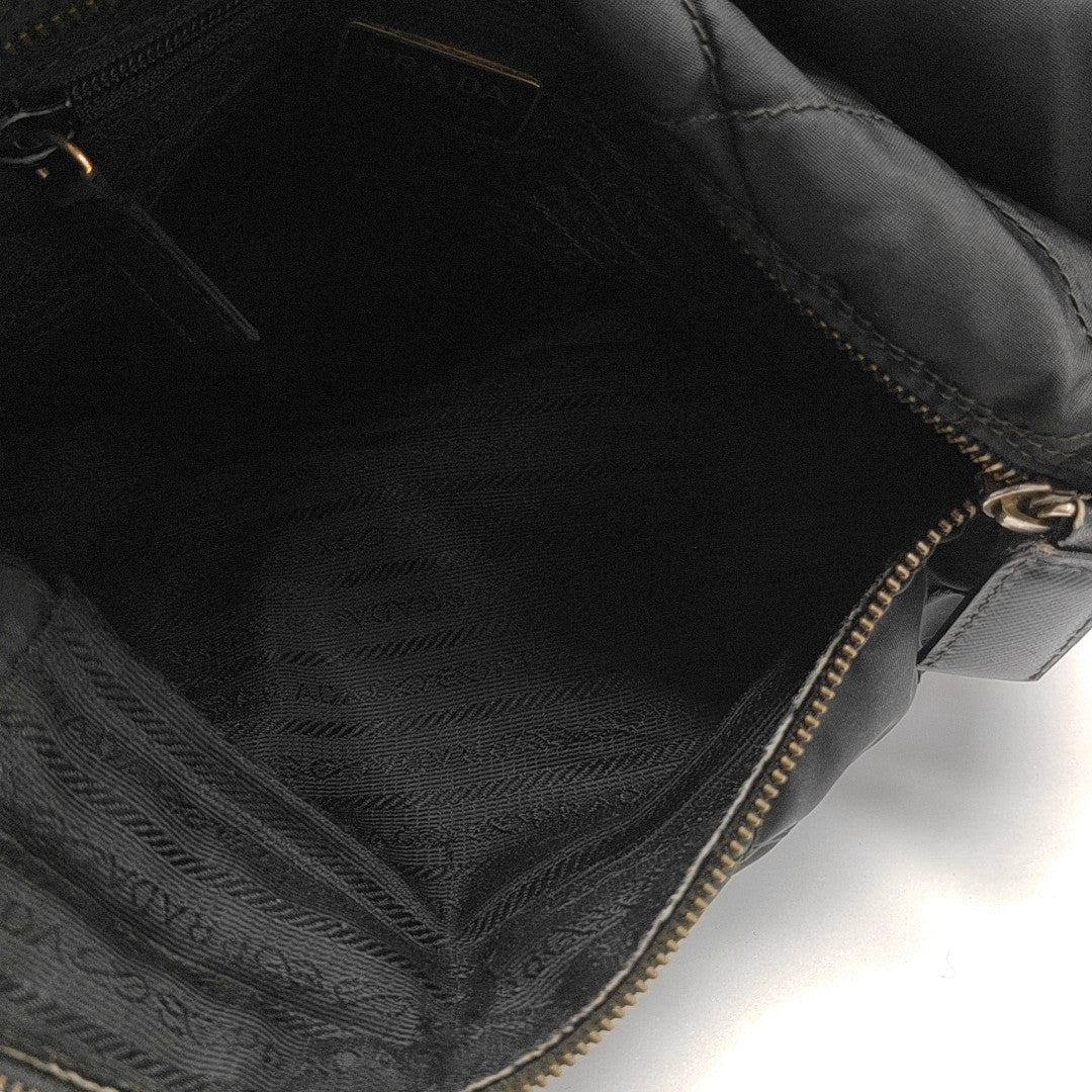 Nylon Quilted Nylon Black