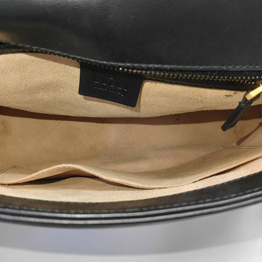 GG Marmont Small Quilted Calfskin Black