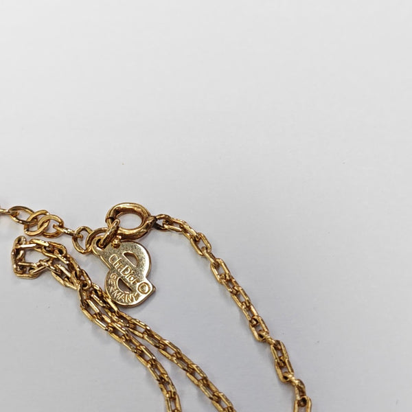 Petit CD Metal Gold Necklace