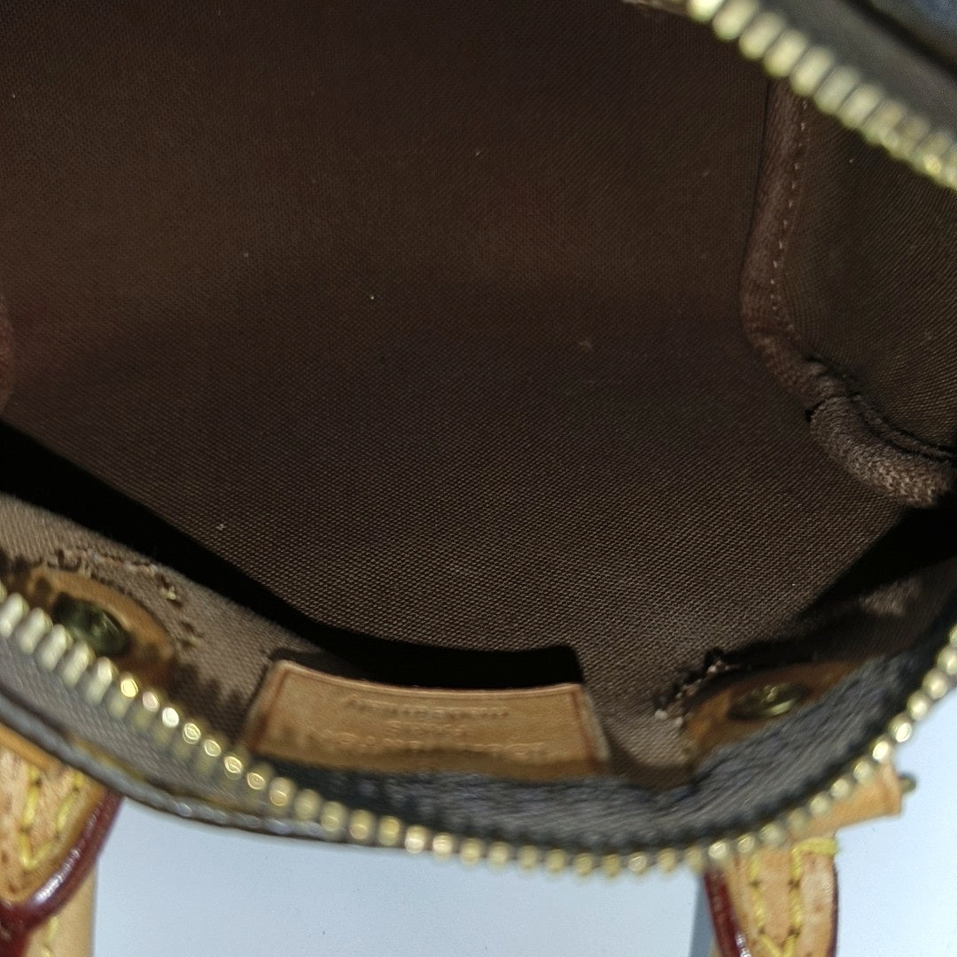 SPEEDY Nano Monogram Coated Canvas Brown