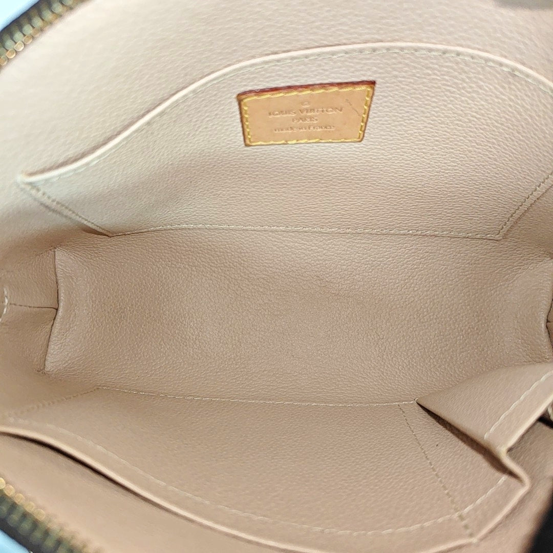 COSMETIC Monogram Coated Canvas Brown