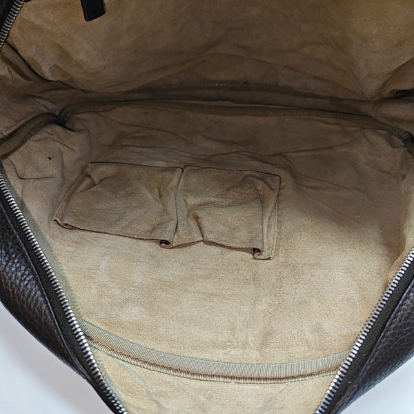 Calfskin Top Handle Bag Brown