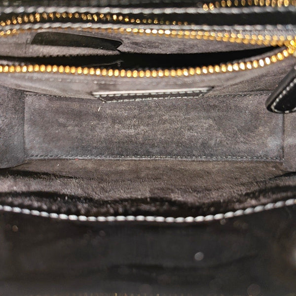 Lady Dior Mini Quilted Patent Leather Black