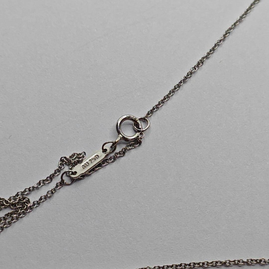 Tiffany T 18k White Gold Silver Necklace