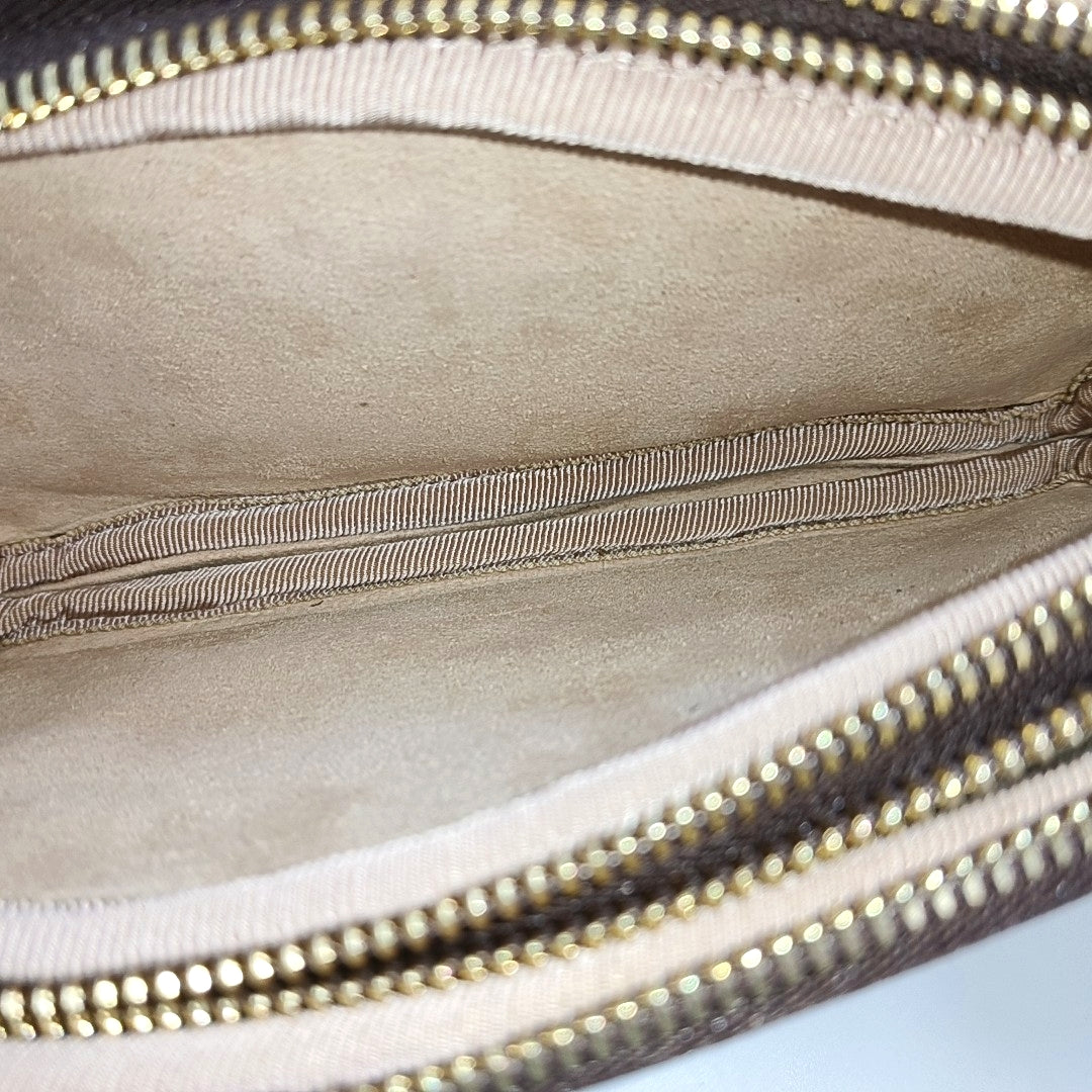 Ophidia Mini Monogram Coated Canvas Beige