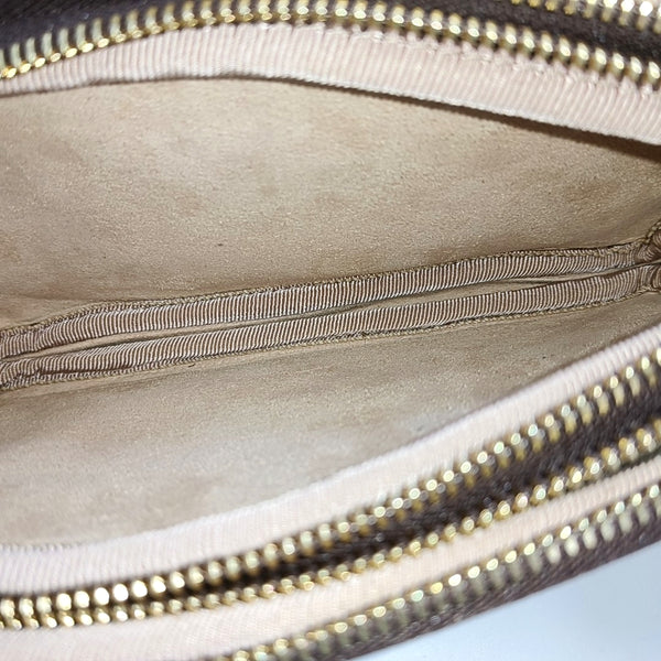 Ophidia Mini Monogram Coated Canvas Beige