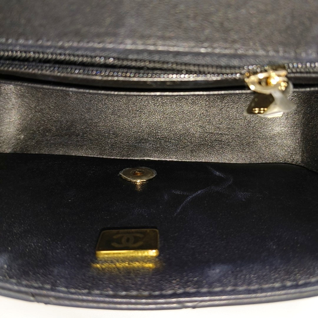 Quilted Lambskin Crossbody Bag Mini Black