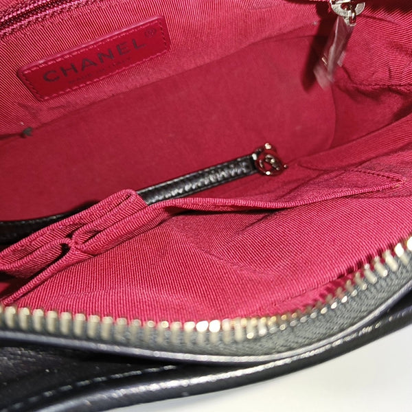 GABRIELLE Small Quilted Vintage Calf Black