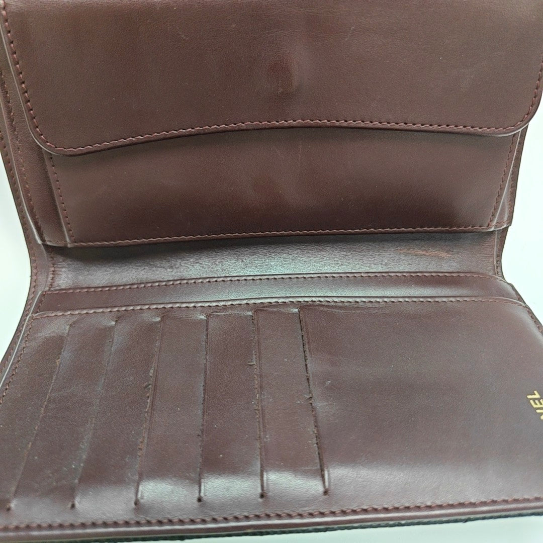 Quilted Grained Calfskin Wallet Black