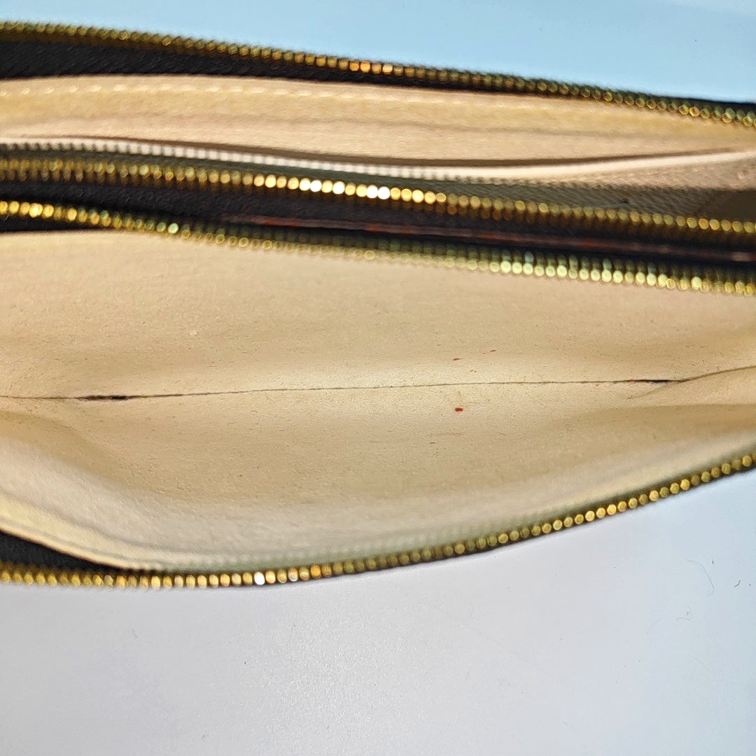 DOUBLE ZIP Coated Canvas Multicolor