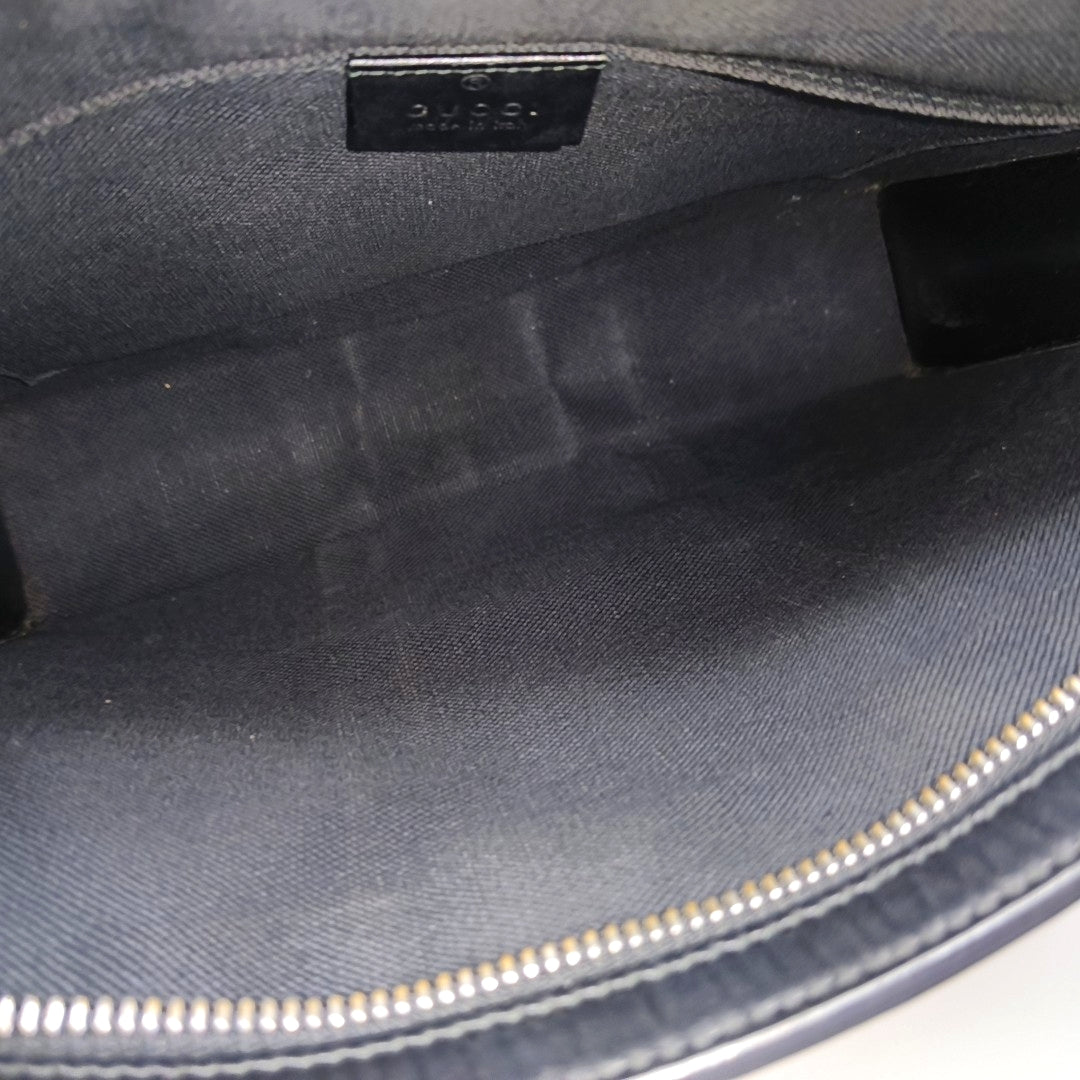 GG Supreme Monogram Coated Canvas Gray