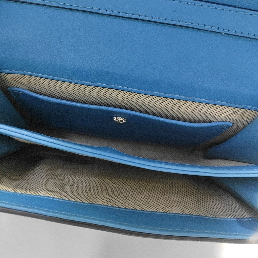 Calfskin Shoulder Bag Blue