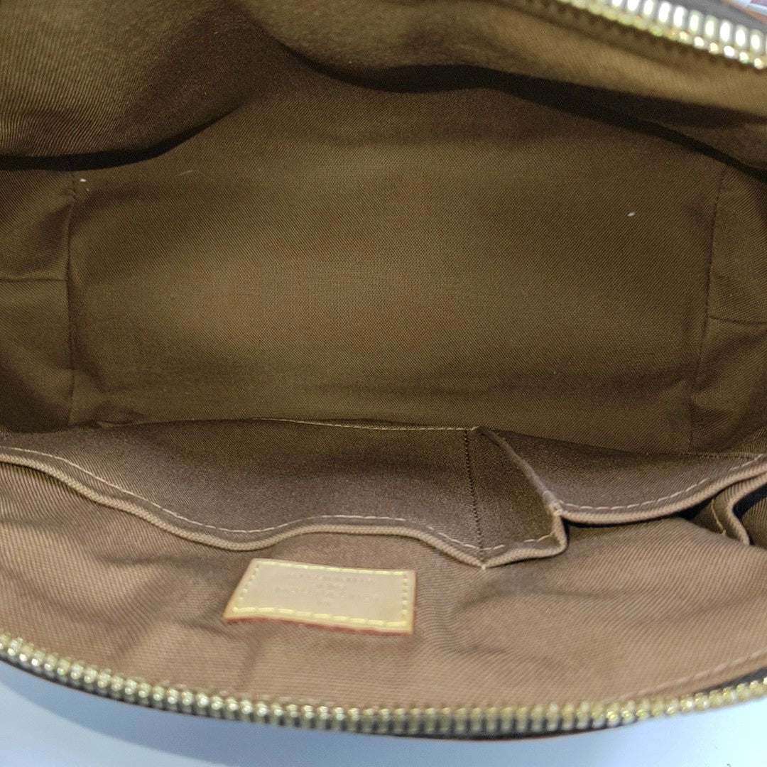 Monogram Coated Canvas Shoulder Bag Brown