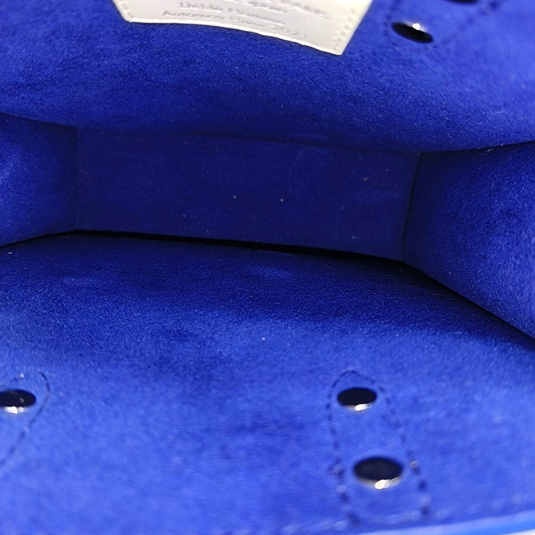 SAC PLAT Extra Small Calfskin Blue