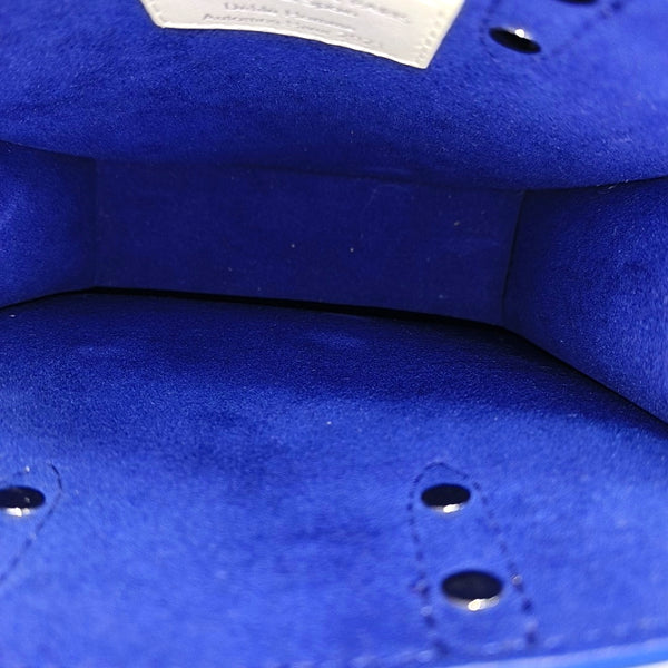 SAC PLAT Extra Small Calfskin Blue