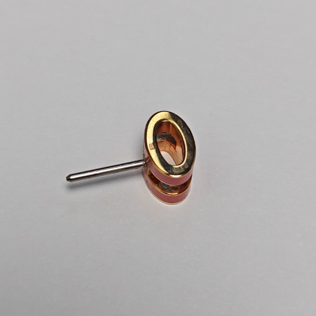 Pop H Metal Rose Gold Stud Earrings