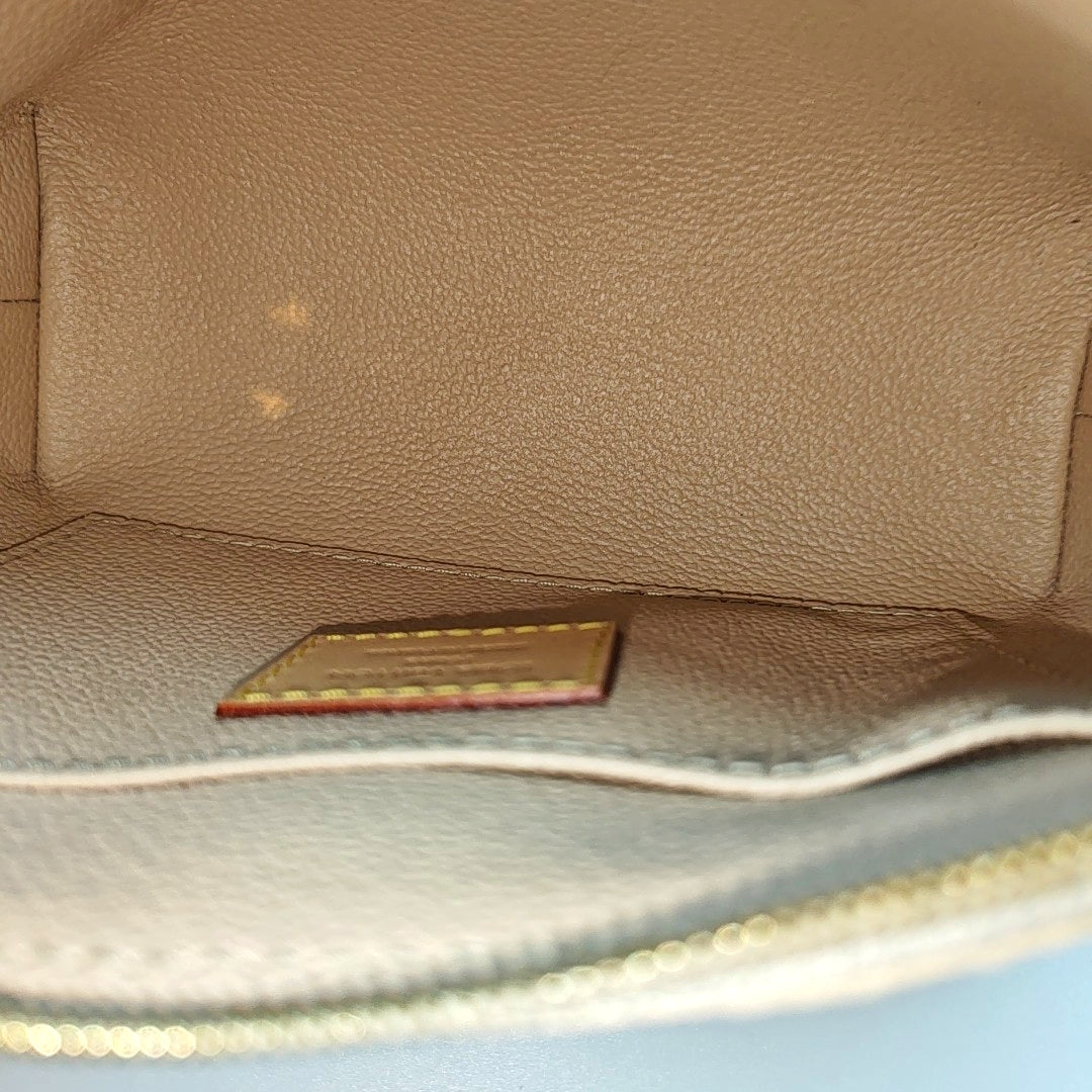 COSMETIC PM Damier Azur Coated Canvas White