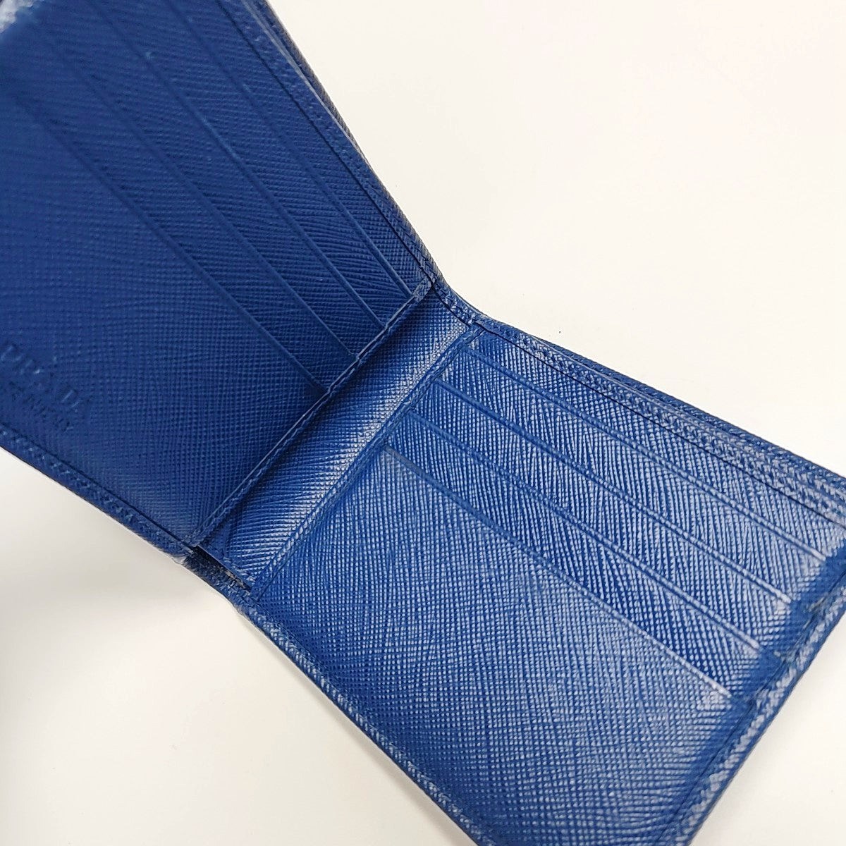 Saffiano Calfskin Card Holder Blue