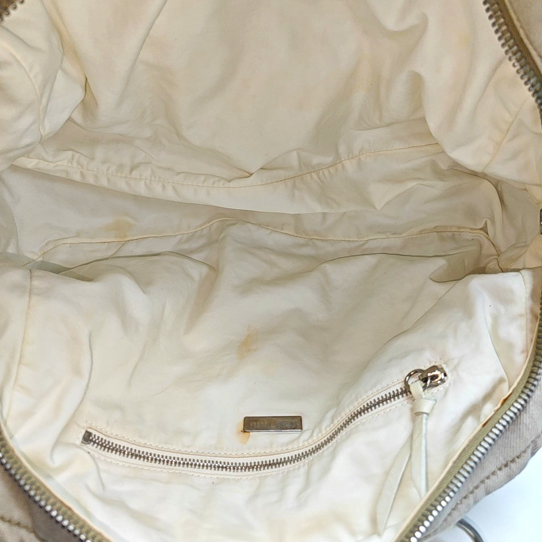 Canvas Top Handle Bag Beige