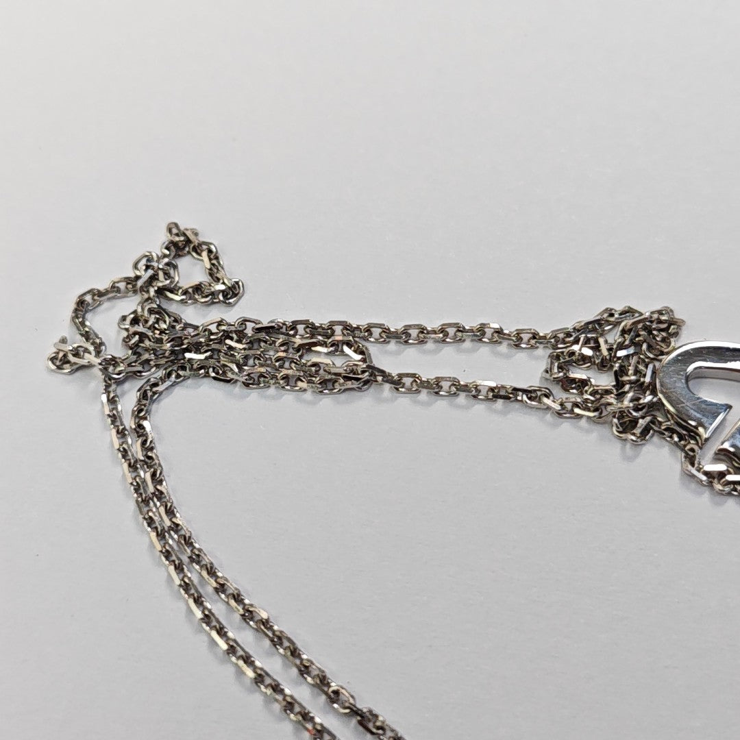18k White Gold Silver Necklace