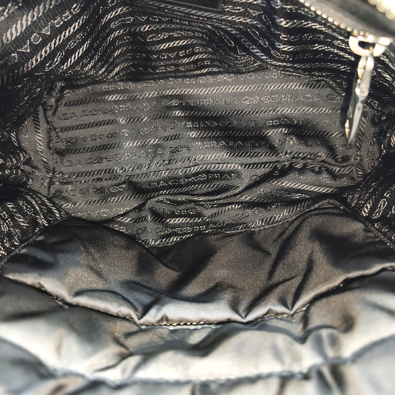 System Quilted Nylon Black
