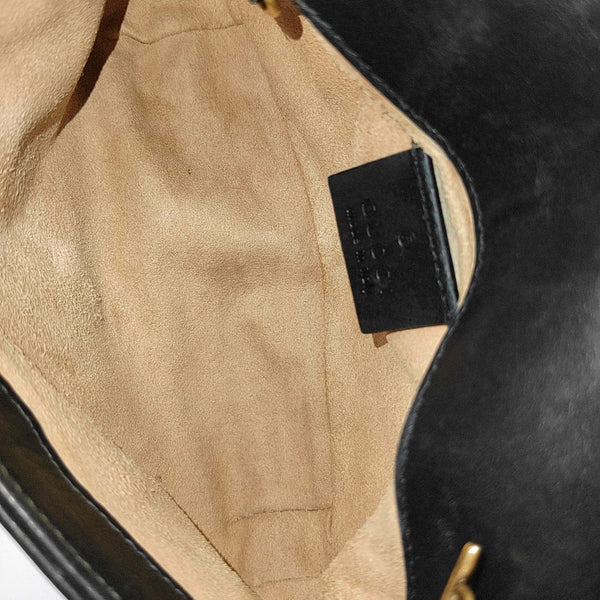 GG Marmont Mini Quilted Calfskin Black