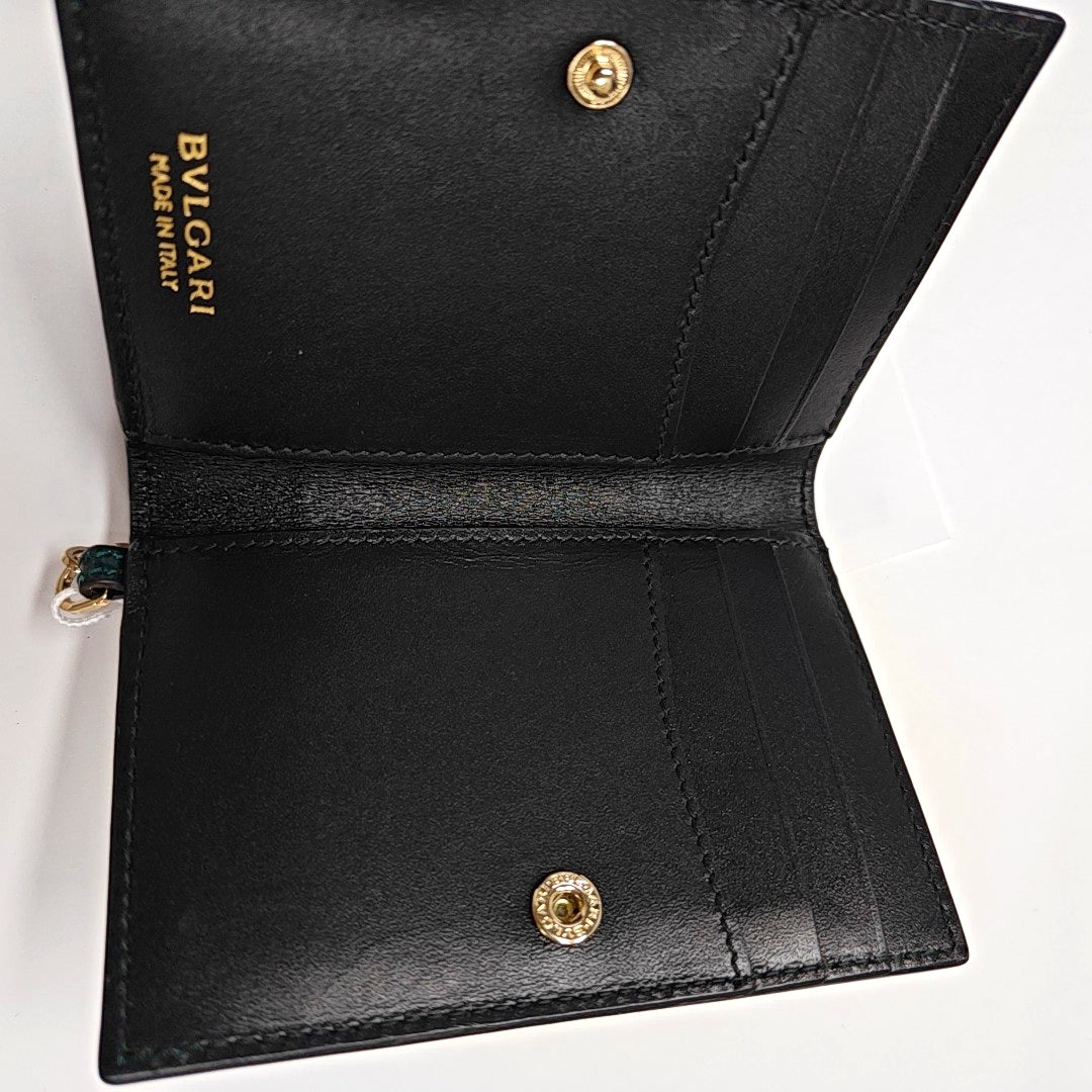SERPENTI FOREVER Patent Leather Green Wallet
