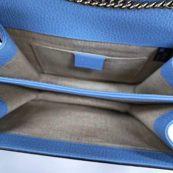 Interlocking G Small Calfskin Blue
