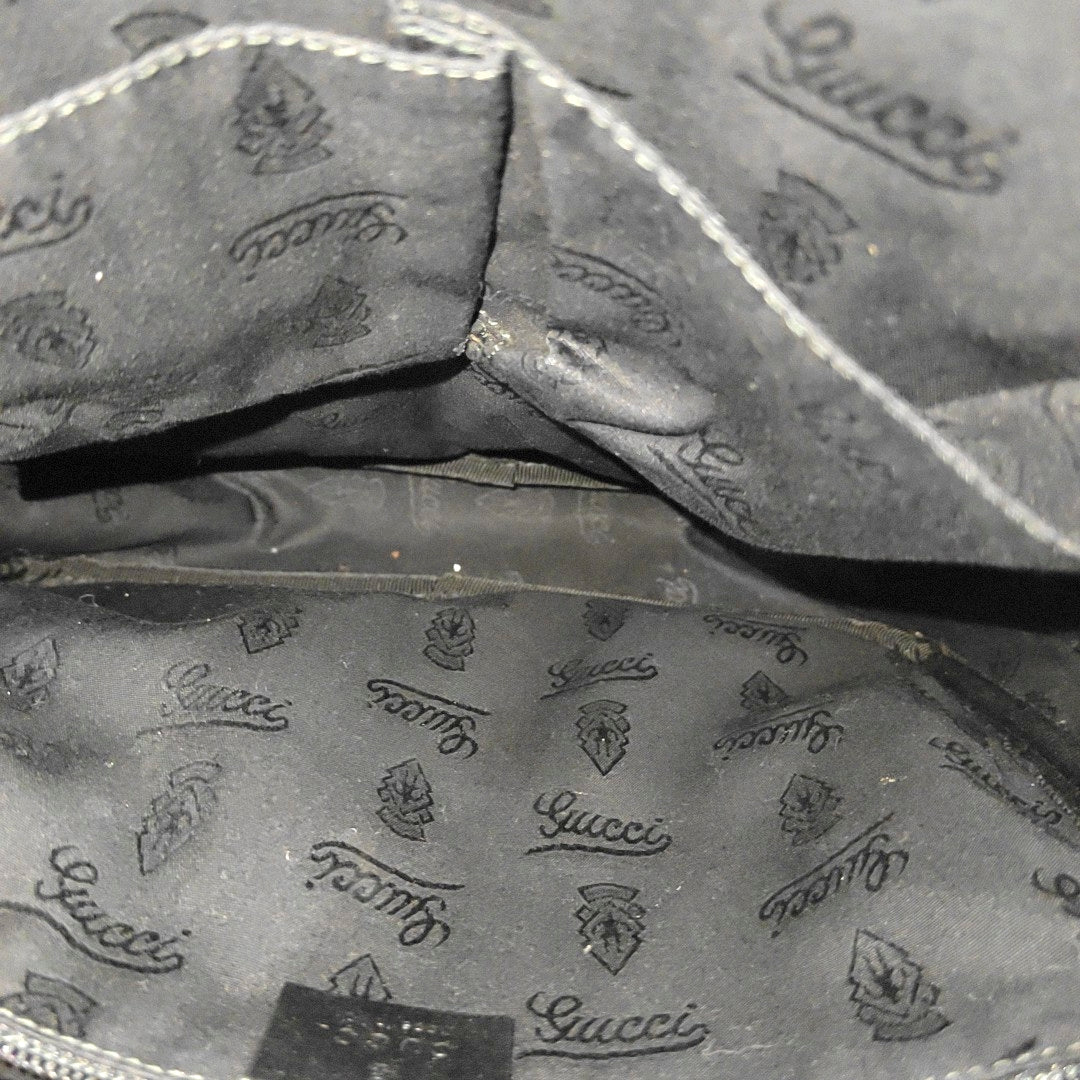 Monogram Coated Canvas Shoulder Bag Black