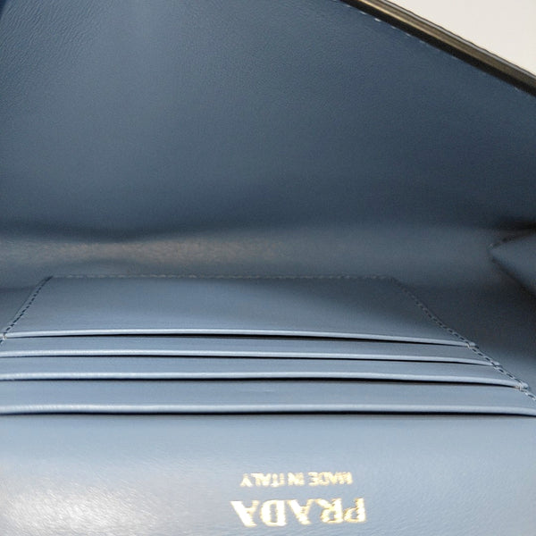 Saffiano Calfskin Shoulder Bag Blue