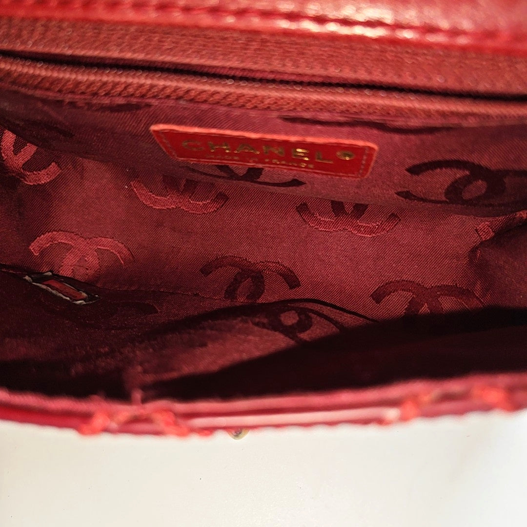 Quilted Calfskin Red