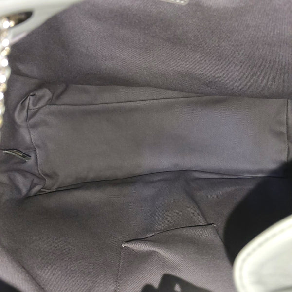 Quilted Calfskin Backpack Gray